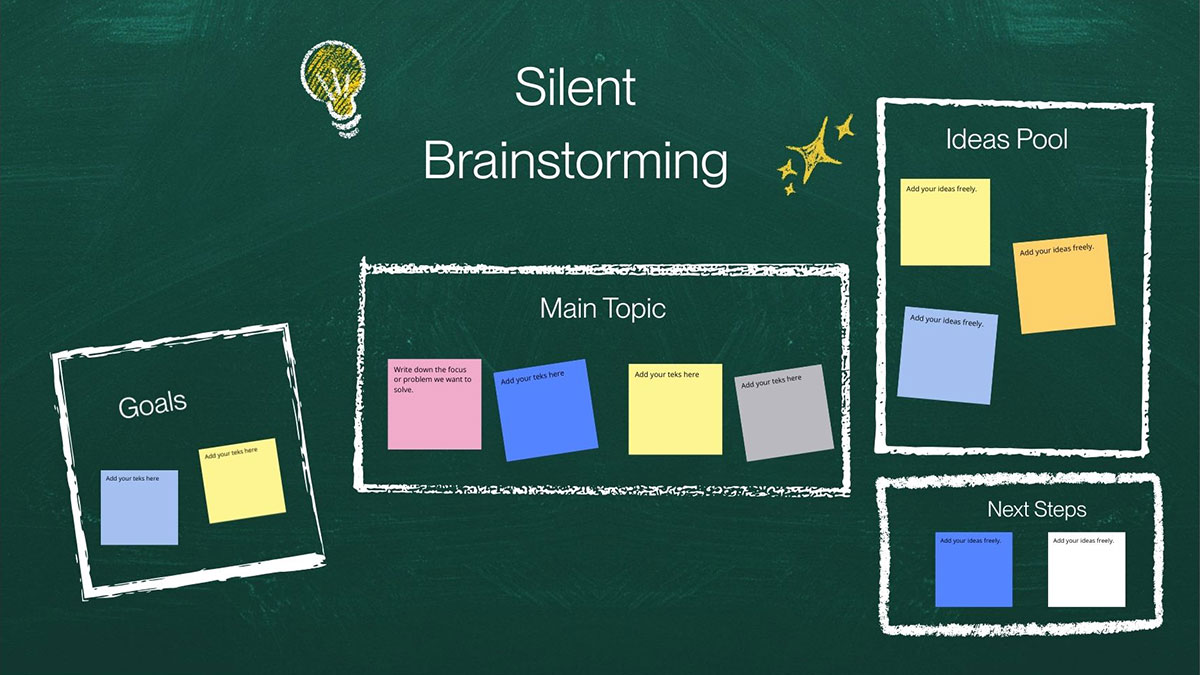 Silent brainstorming board