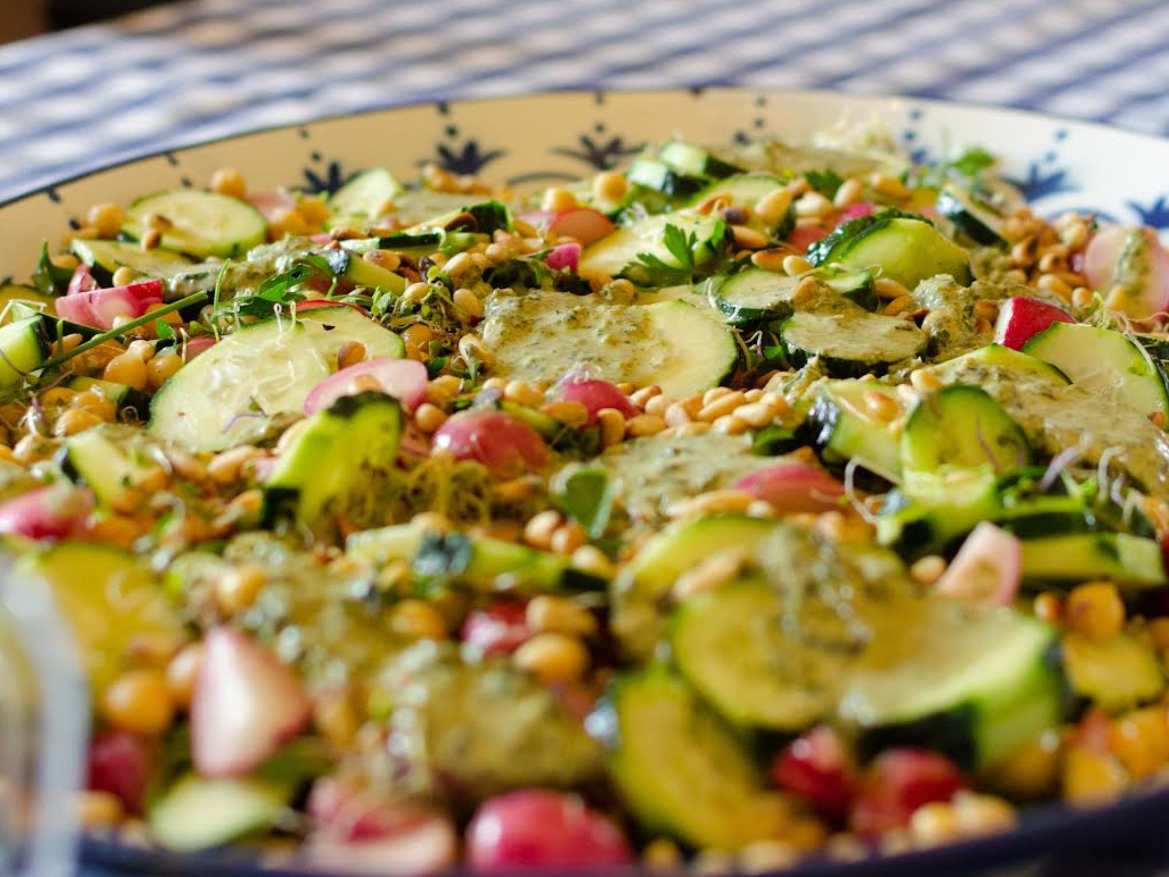 Grilled Radishes with Chickpeas and Cucumbers